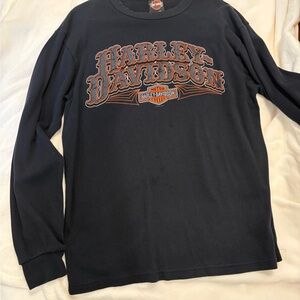 LG EUC Harley-Davidson Black Long Sleeve Tee with Vintage Graphics